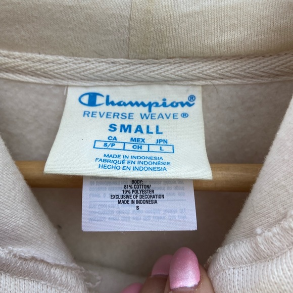 Unique Cropped Champion Hoodie, with flair sleeves - Picture 4 of 5